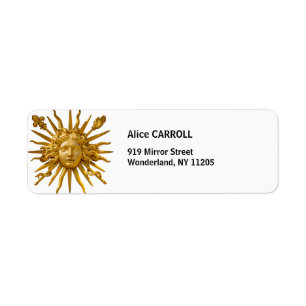 Symbol of Louis XIV the Sun King Label
