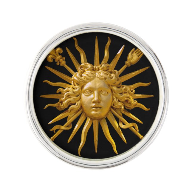 Symbol of Louis XIV the Sun King Lapel Pin (Front)