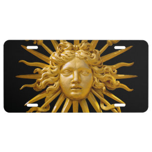 Symbol of Louis XIV the Sun King License Plate