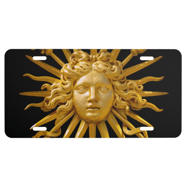 Symbol of Louis XIV the Sun King License Plate (Front)