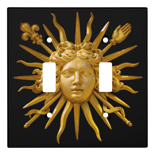 Symbol of Louis XIV the Sun King Light Switch Cover (Front)