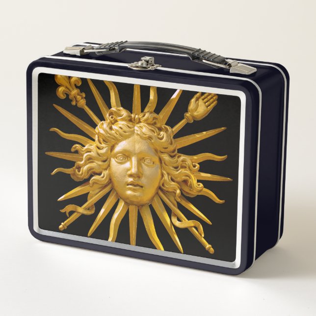 Symbol of Louis XIV the Sun King Metal Lunch Box (Front)
