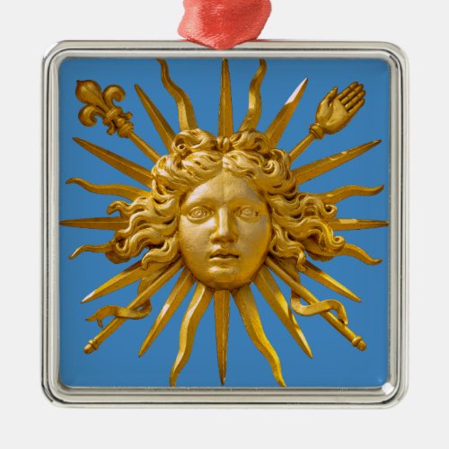 Symbol of Louis XIV the Sun King Metal Ornament