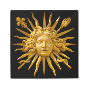 Symbol of Louis XIV the Sun King Metal Print
