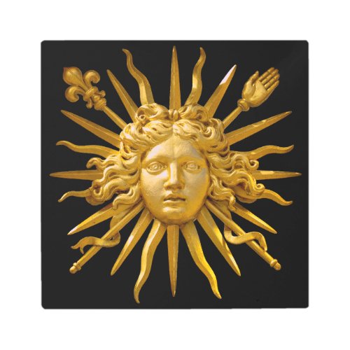 Symbol of Louis XIV the Sun King Metal Print