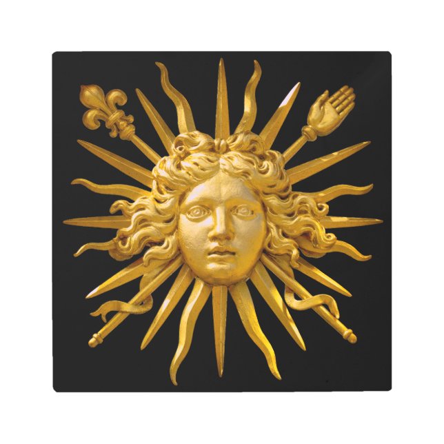 Symbol of Louis XIV the Sun King Metal Print (Front)