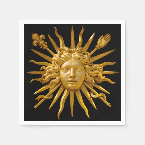 Symbol of Louis XIV the Sun King Napkins