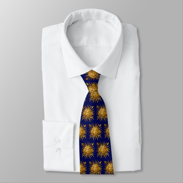 Symbol of Louis XIV the Sun King Neck Tie (Tied)