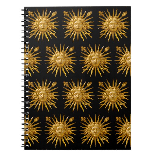 Symbol of Louis XIV the Sun King Notebook (Front)