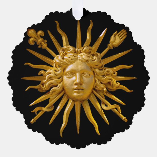 Symbol of Louis XIV the Sun King Ornament Card (Front)