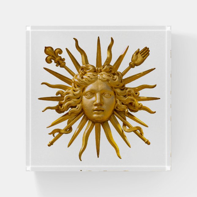 Symbol of Louis XIV the Sun King Paperweight (Front)
