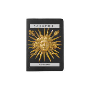 Symbol of Louis XIV the Sun King Passport Holder