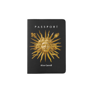 Symbol of Louis XIV the Sun King Passport Holder
