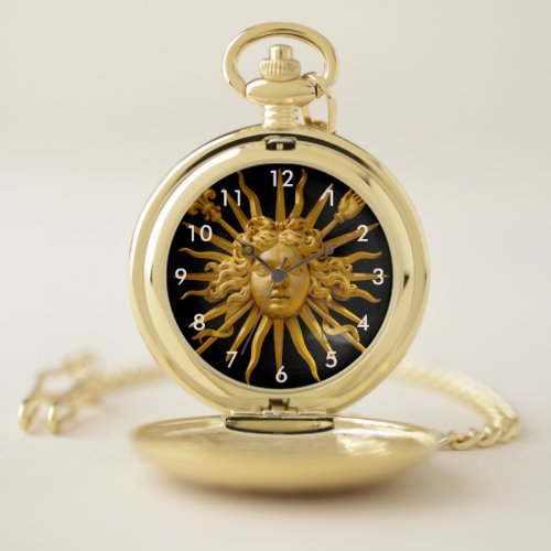 Symbol of Louis XIV the Sun King Pocket Watch