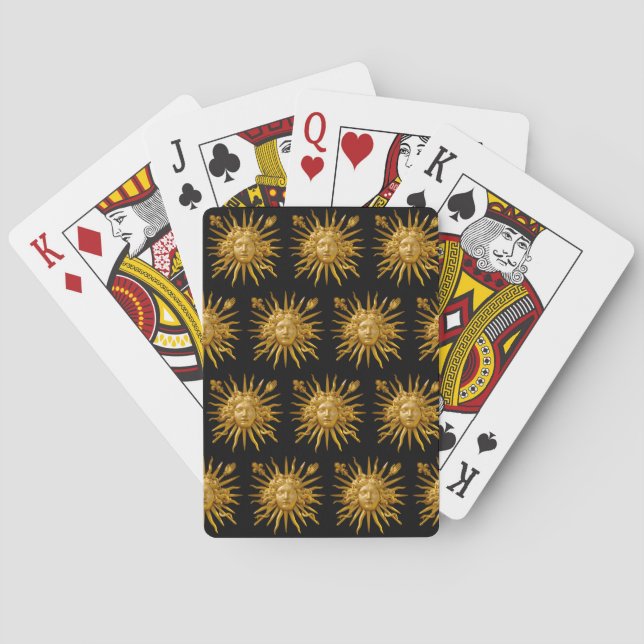 Symbol of Louis XIV the Sun King Poker Cards (Back)