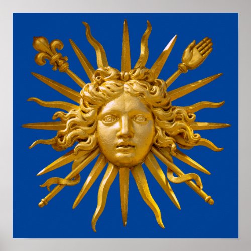 Symbol of Louis XIV the Sun King Poster