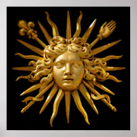 Symbol of Louis XIV the Sun King Poster | Zazzle