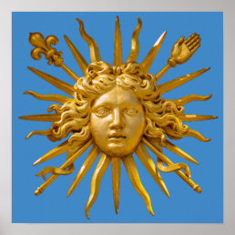 Symbol of Louis XIV the Sun King Poster