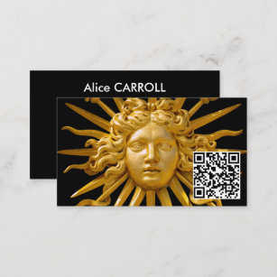 Symbol of Louis XIV the Sun King - QR Code Business Card