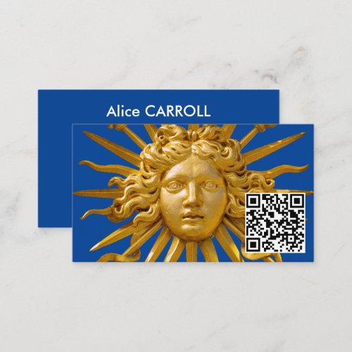 Symbol of Louis XIV the Sun King _ QR Code Business Card