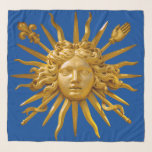 Symbol of Louis XIV the Sun King Scarf<br><div class="desc">Symbol of Louis XIV the Sun King (Roi Soleil) on the golden gate of Chateau de Versailles with blue background</div>