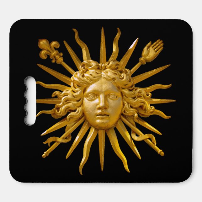 Symbol of Louis XIV the Sun King Seat Cushion (Front Horizontal)