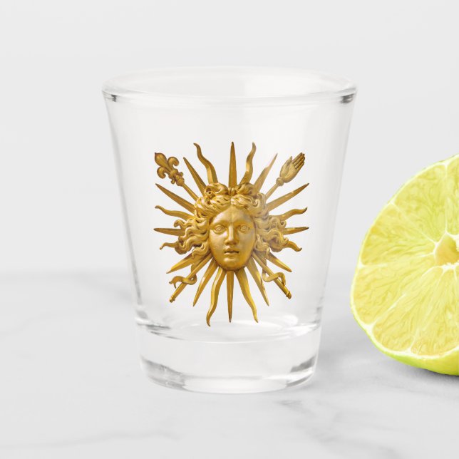 Symbol of Louis XIV the Sun King Shot Glass (Front)
