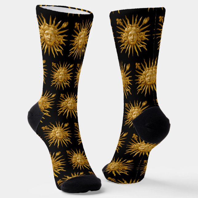 Symbol of Louis XIV the Sun King Socks (Angled)