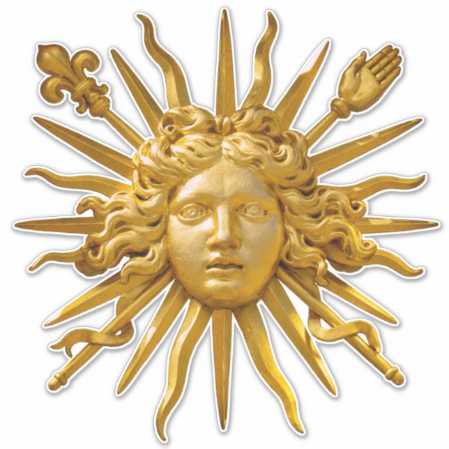 Symbol of Louis XIV the Sun King Sticker (Front)