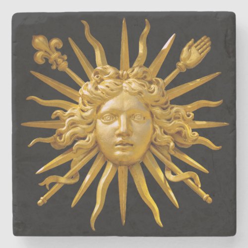 Symbol of Louis XIV the Sun King Stone Coaster