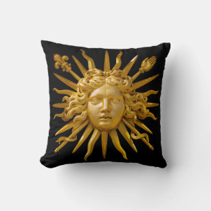 Symbol of Louis XIV the Sun King Throw Pillow