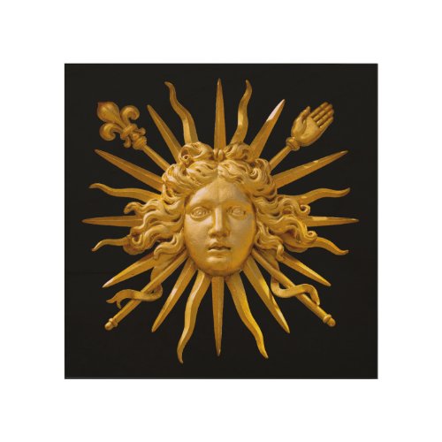 Symbol of Louis XIV the Sun King Wood Wall Art