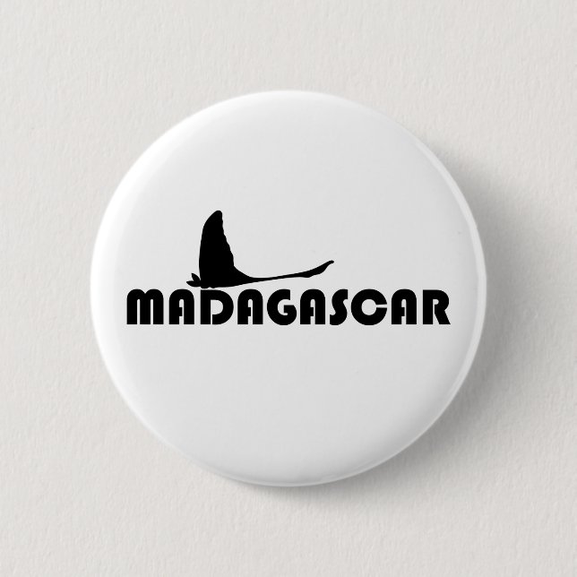 Symbol of Madagascar - Comet Moth, travel Button (Front)