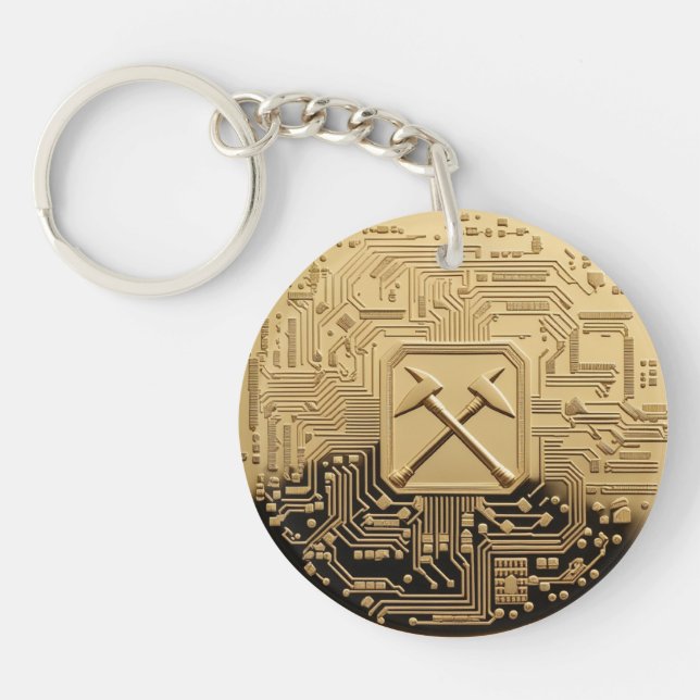 Symbol of Mining Industry Keychain (Front)