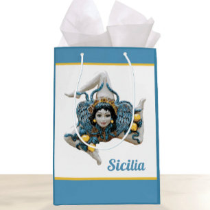 Symbol of Sicily Trinacria Medusa Sicilian Medium Gift Bag