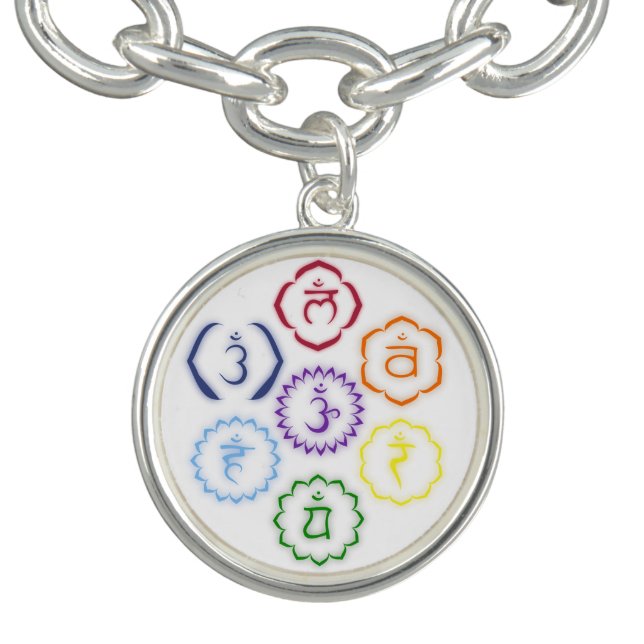 Symbol of the Seven Main Chakra Charm Bracelet (Design)