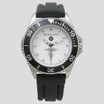 Symbol of Veterinary Medicine Custom Name Watch