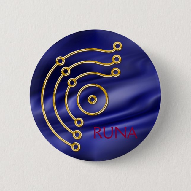 Symbol RUNA / GOLD, RUNA Pinback Button (Front)