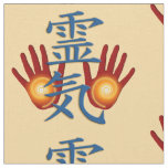 Symbol / Sign REIKI &amp; Hands + your backgr. &amp; ideas Fabric