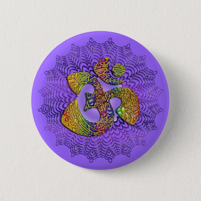 Symbol Universal OM / AUM - Ornament Button (Front)