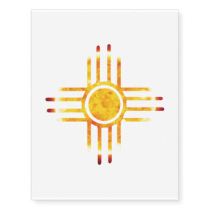 Symbol Zia Sun Gift Idea Temporary Tattoos