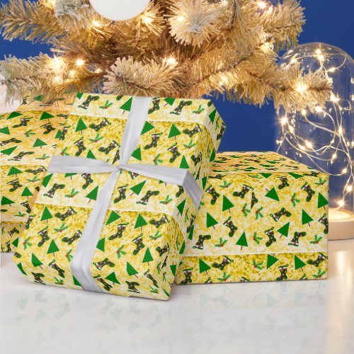 Symbolic Christmas Pattern Wrapping Paper