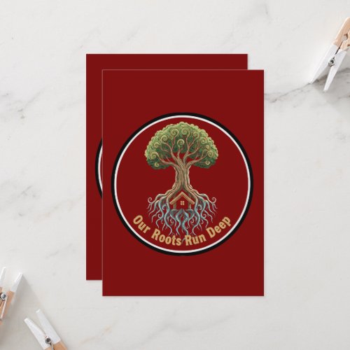 Symbolic Family Tree of Life 'Our Roots Run Deep' 