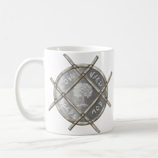 Symbolic Silver Medallion Coffee Mug