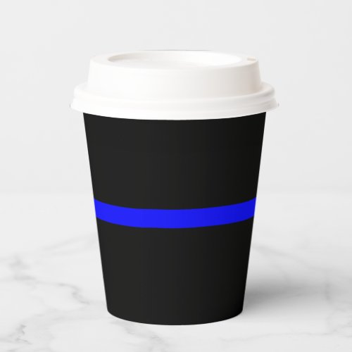 Symbolic Thin Blue Line Graphic Paper Cups