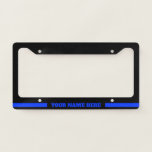 Symbolic Thin Blue Line License Plate Frame at Zazzle