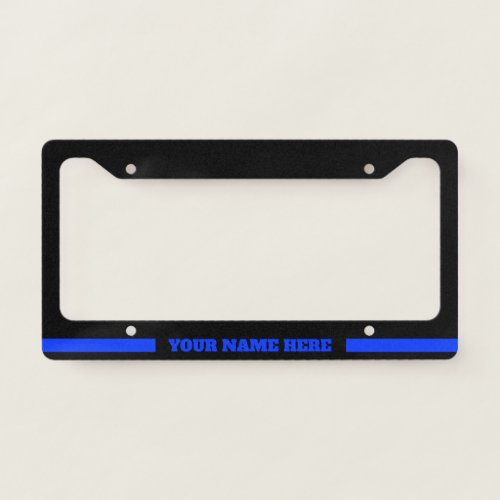 Symbolic Thin Blue Line License Plate Frame