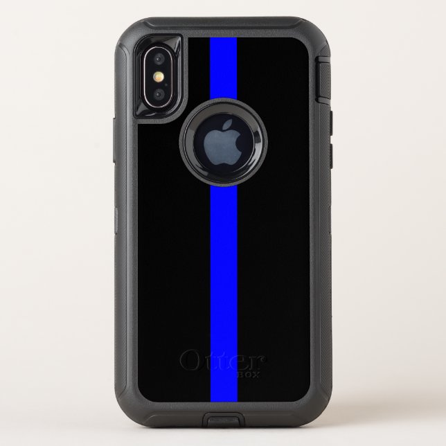 Symbolic Thin Blue Line on Otterbox iPhone Case (Back)