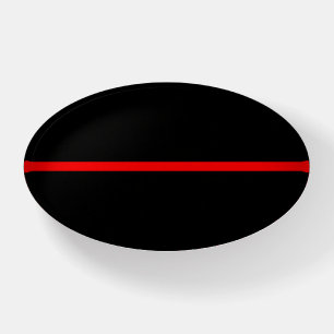 Symbolic Thin Red Line graphic design on Paperweight