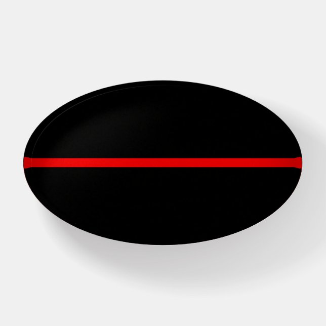 Symbolic Thin Red Line  graphic design on Paperweight (Front)